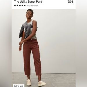 Everlane utility barrel pant size 12